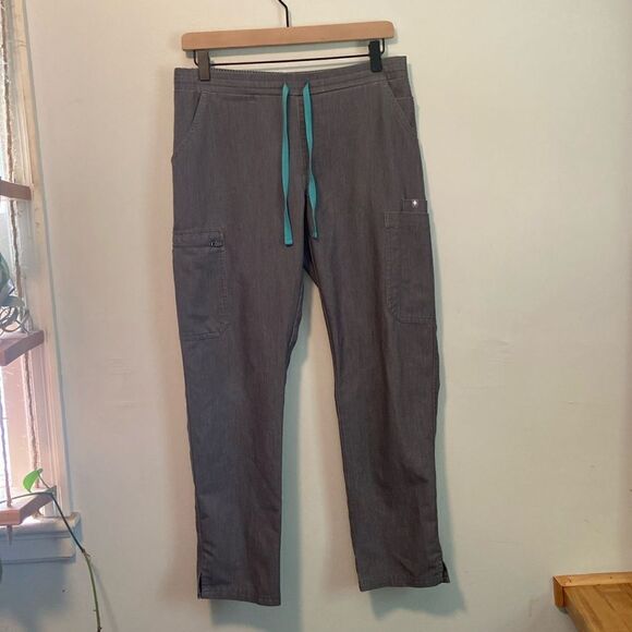Figs Technical Collection Gray Drawstring Waist Scrub Pants Size Medium - Picture 1 of 11